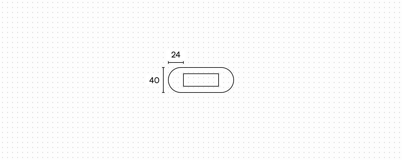 Fig. 3. Eight point scaling system. (The total width of a button varies based on the text.)